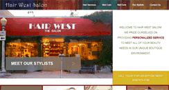 Desktop Screenshot of hairwestsalon.com